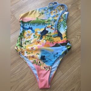 NWT:  Farm Rio - Colorful Rio Swimsuit - Small/Medium